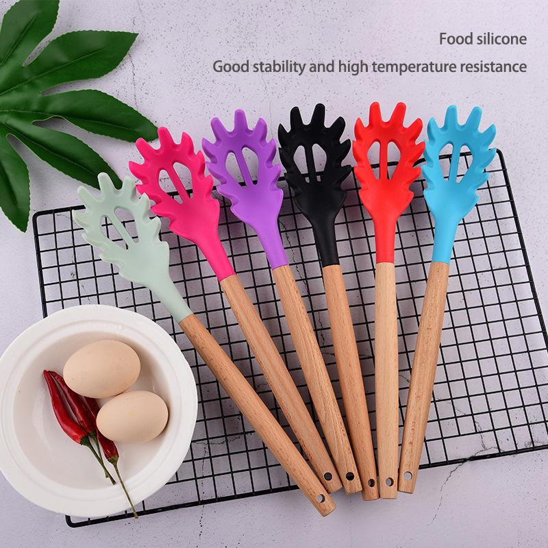 Commercial Kitchen Utensils - Cuchara de silicona para fideos, cuchara