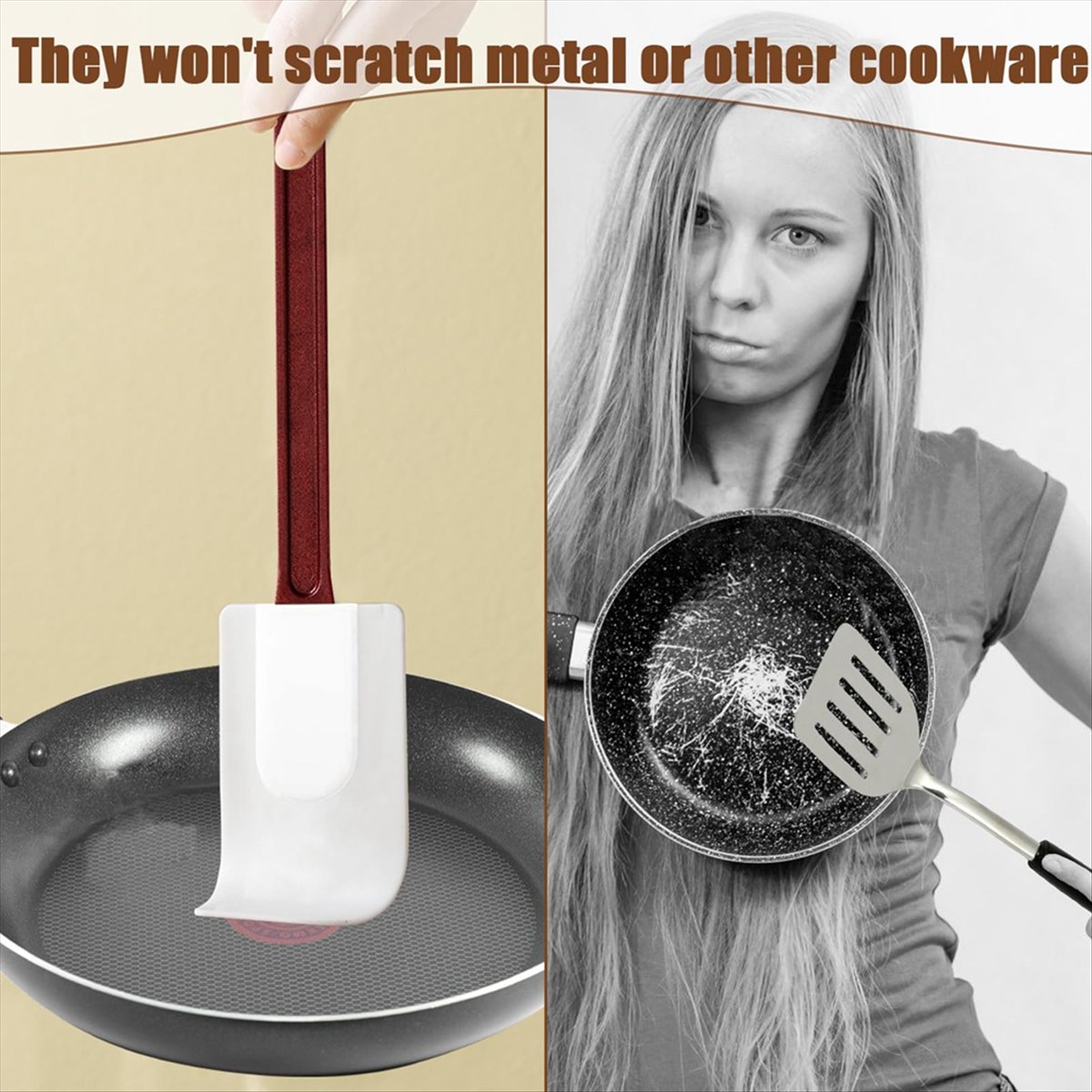 Commercial Kitchen Use - * Espátula y cuchara de alta