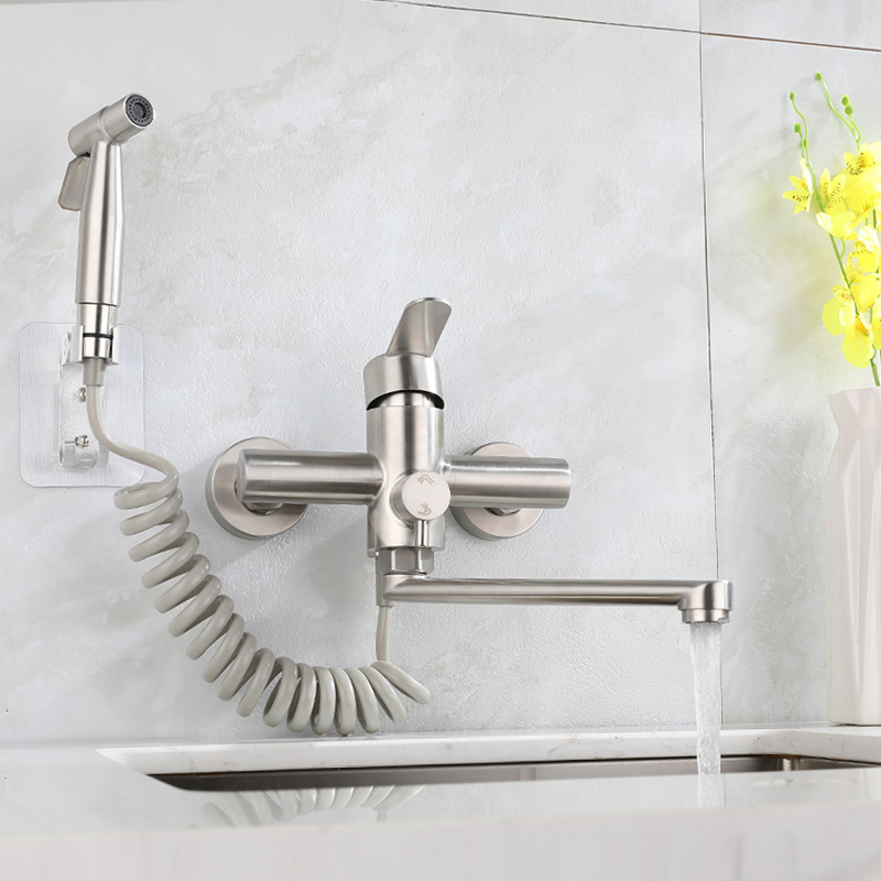 Commercial Kitchen Taps - Grifo de níquel cepillado para fregadero