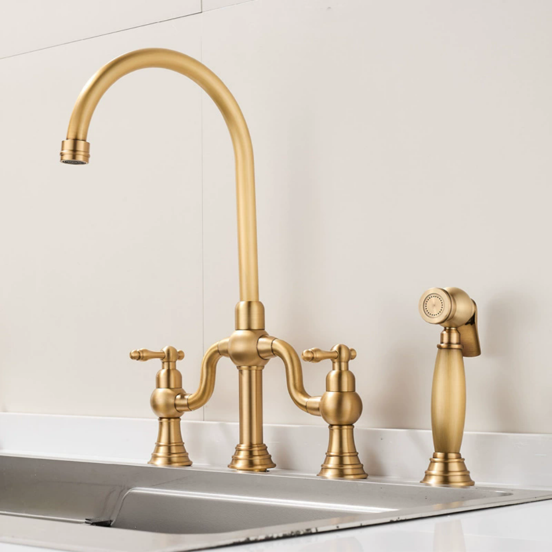 Grifo de cocina antiguo, cabez - Commercial Kitchen Taps reseña y precio