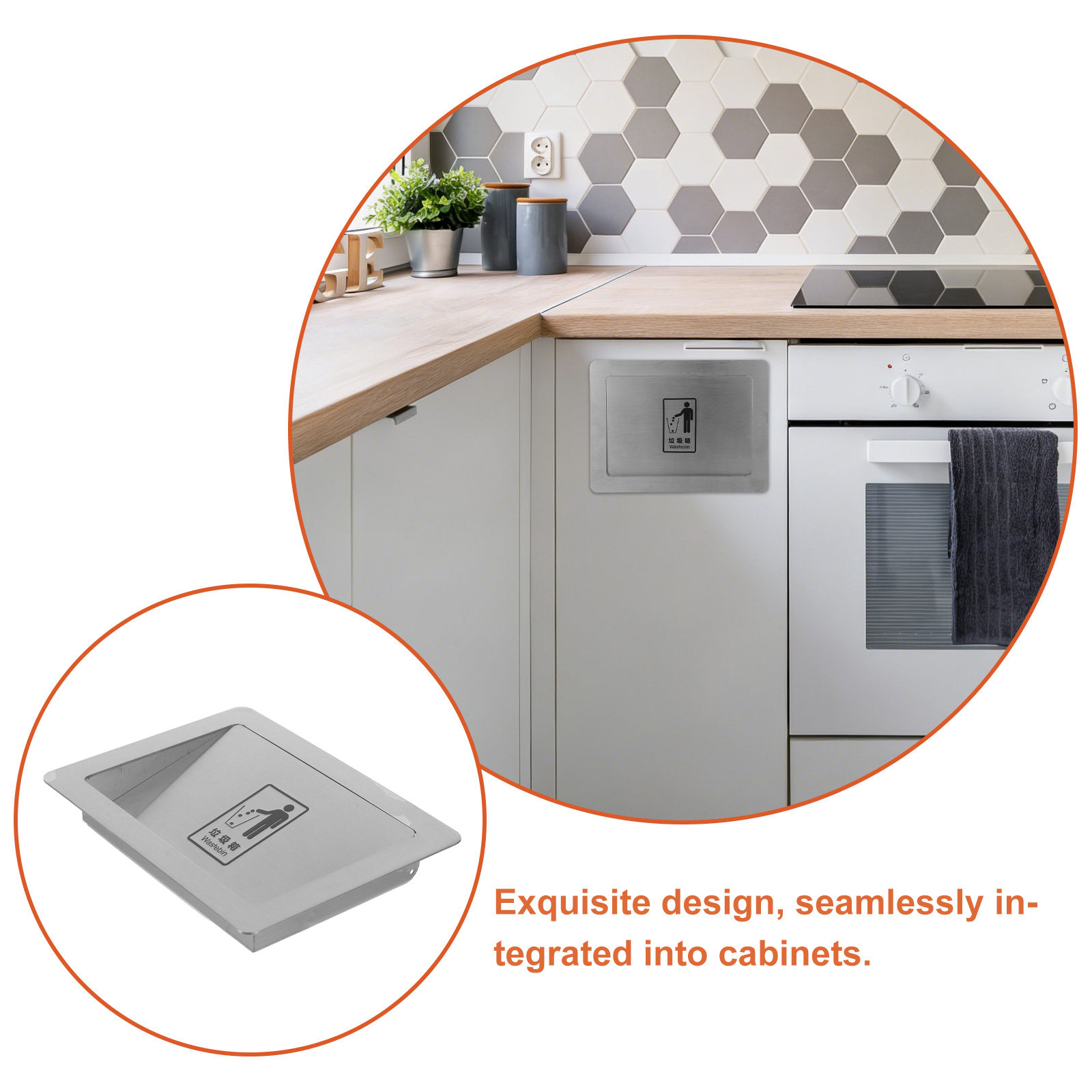 Tapa de desecho empotrada de a - Commercial Kitchen Wall Covering reseña y precio