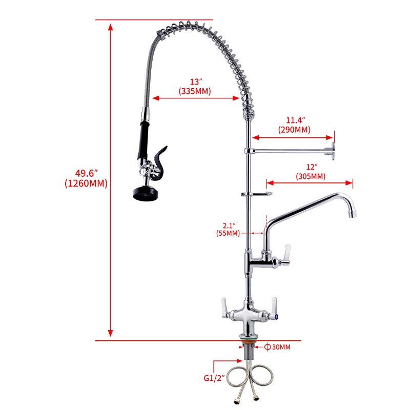 Grifo industrial de cocina con - Commercial Kitchen Taps reseña y precio
