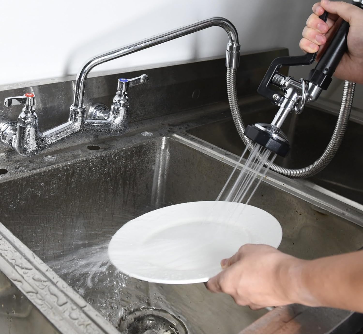 Manguera de acero inoxidable d - Commercial Kitchen Taps reseña y precio