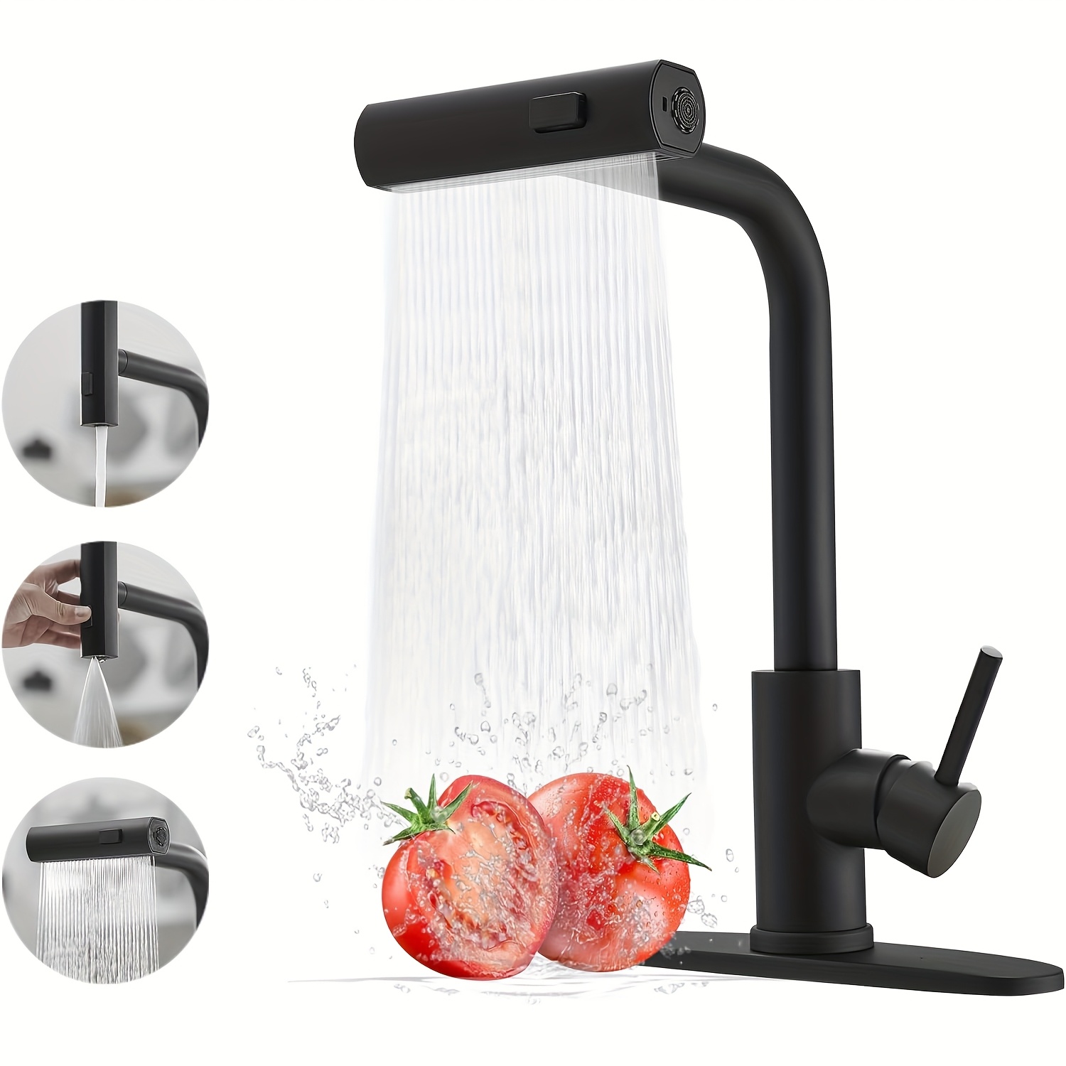1 grifo de cocina negro con pu - Commercial Kitchen Taps reseña y precio