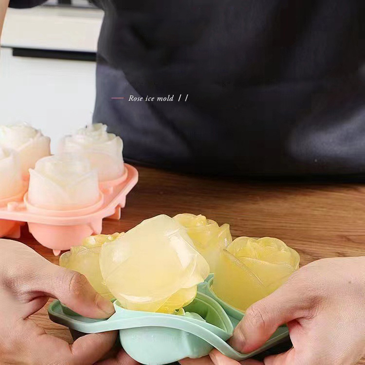 Moldes de hielo de rosas 3D, b - Commercial Kitchen Utensil Holder reseña y precio