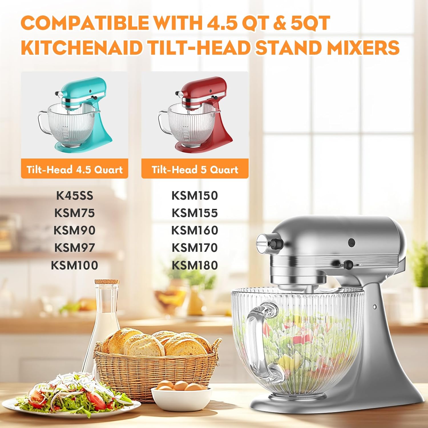 GVODE Cuenco de vidrio para ba - Commercial Kitchenaid reseña y precio