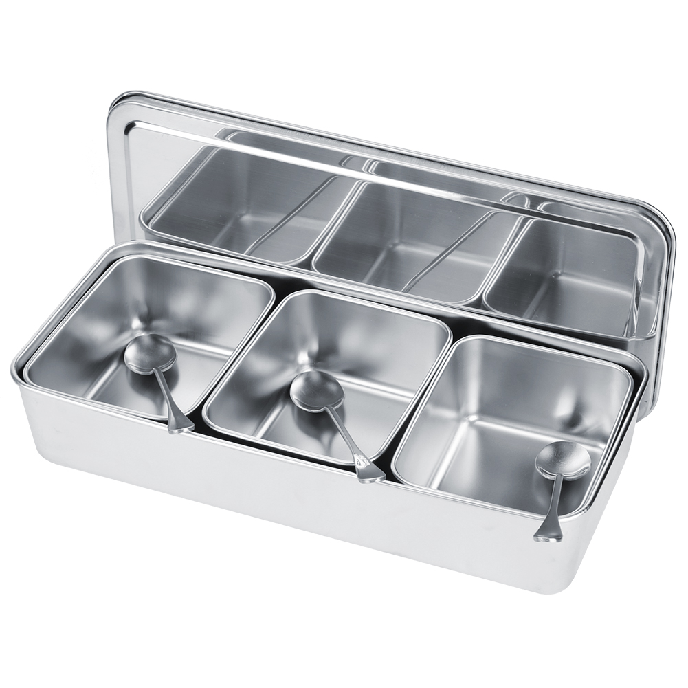 Caja de condimentos de acero i - Commercial Kitchen Utensils reseña y precio