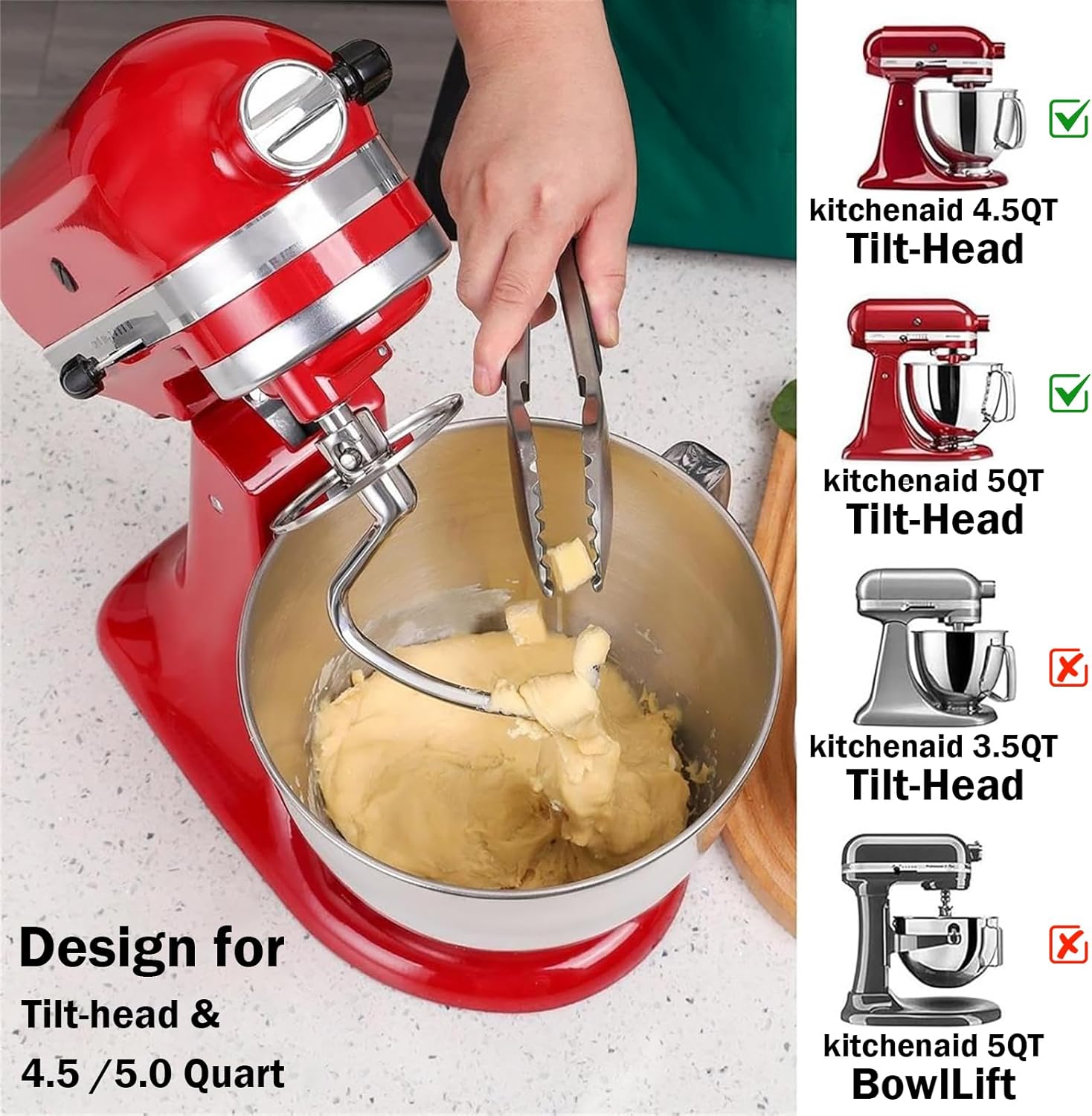 Gancho Amasador de Acero Inoxi - Commercial Kitchenaid reseña y precio