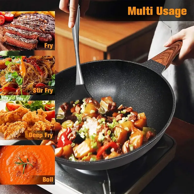 Sartén Wok Profunda Antiadhere - Commercial Kitchen Utensils reseña y precio