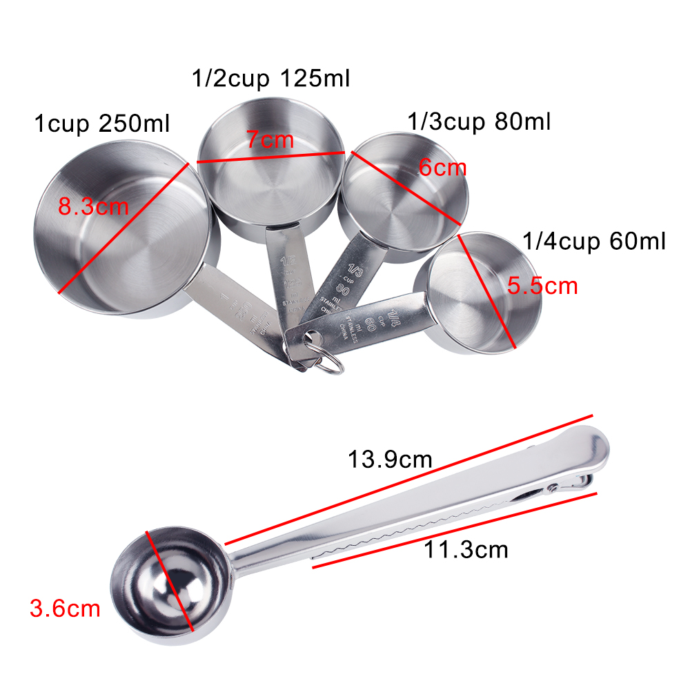 Juego de tazas y cucharas medi - Commercial Kitchen Products reseña y precio