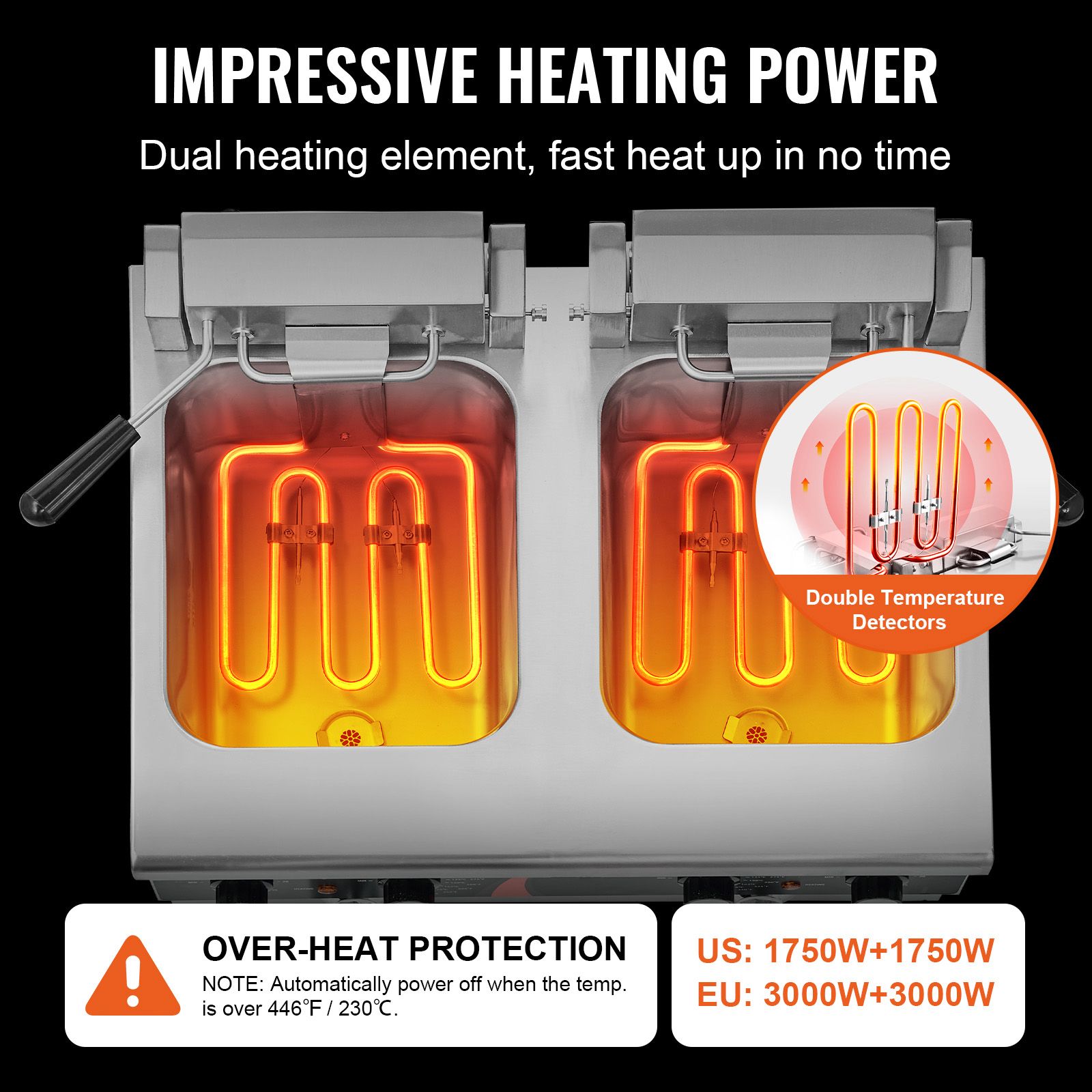 Freidora comercial de 3500W, f - Commercial Kitchen Use reseña y precio